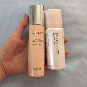 Dior air flash foundation&ShuUemura Radiant mousse
